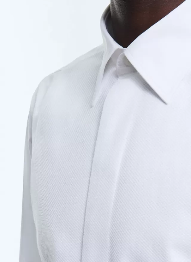 Fursac Chemise ajustée à plastron en coton