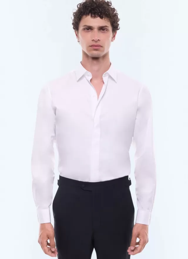 Fursac Chemise he en popeline de coton