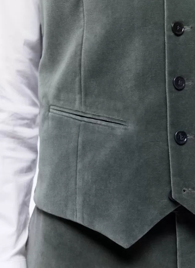 Fursac Gilet de costume en velours