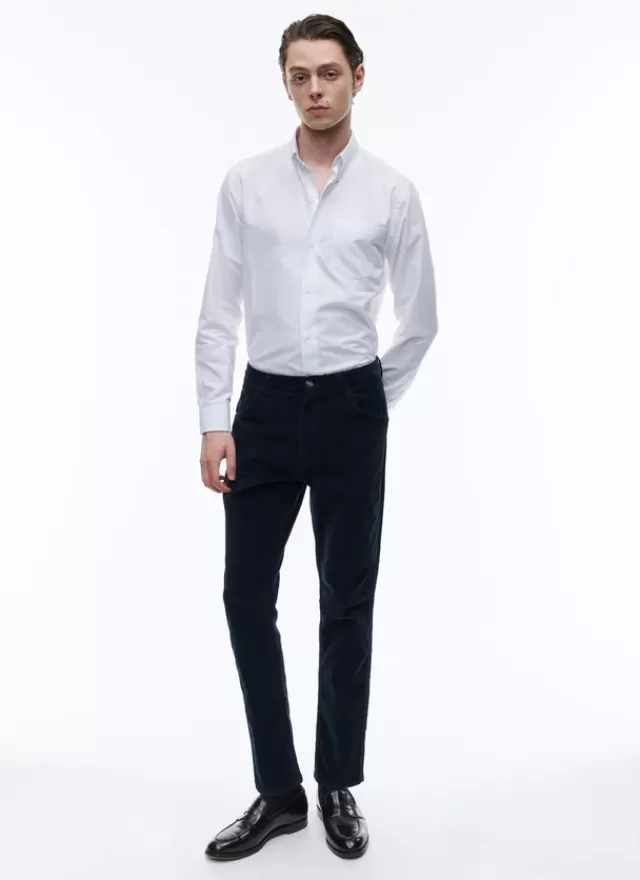 Fursac Pantalon en velours côtelé