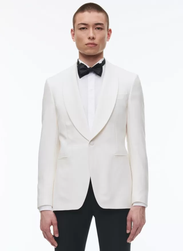 Fursac Veste de smoking en laine, mohair et soie